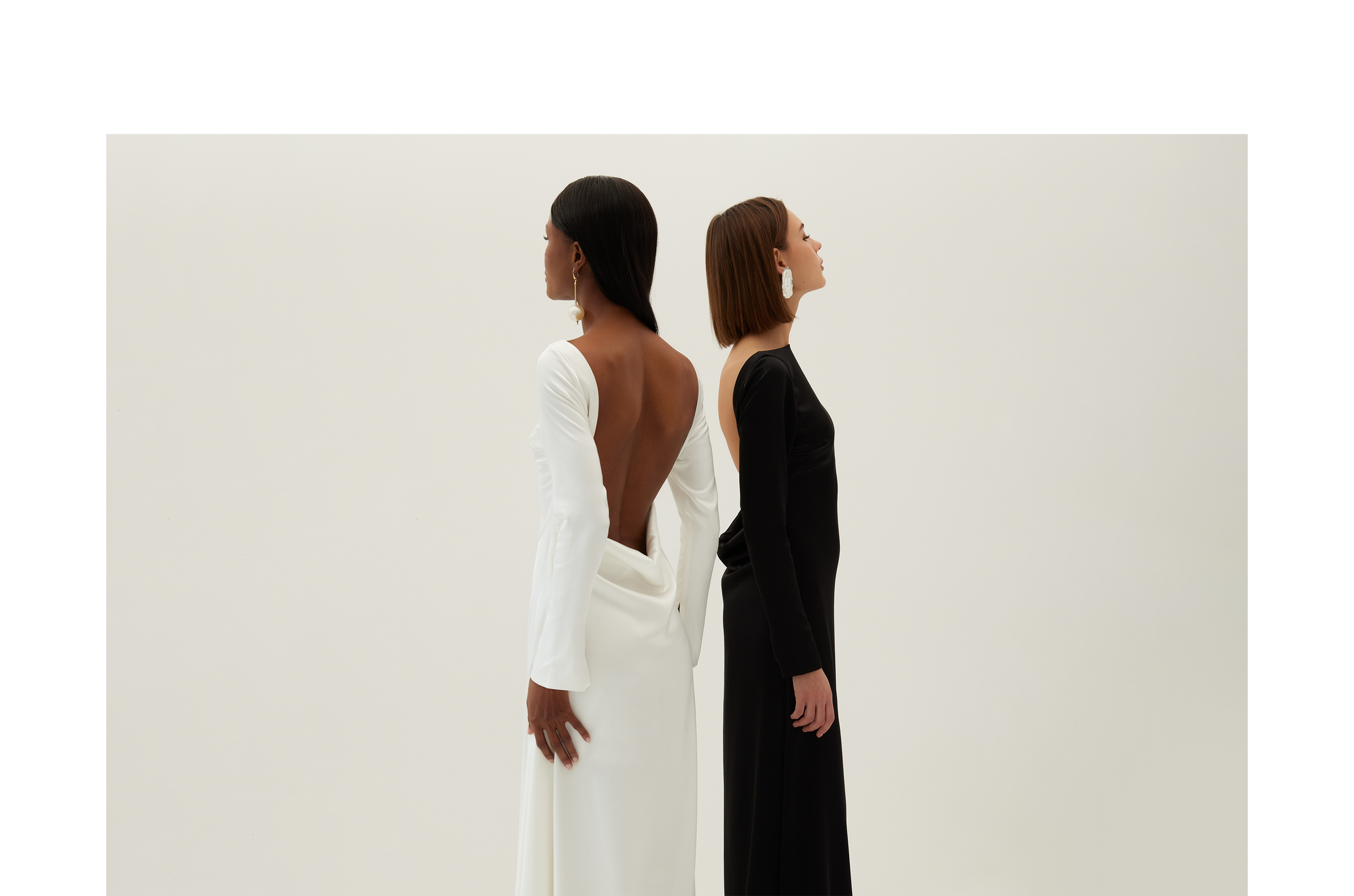 HERVANR BLACK AND WHITE DAHLIA DRESSES